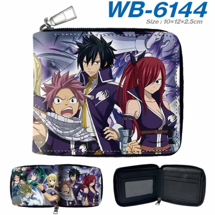 Fairy tail Anime color short full zip folding wallet 10x12x2.5cm