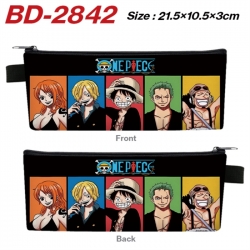 One Piece Anime PU Leather Zip...