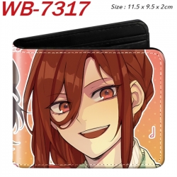 BLUE LOCK Animation color PU leather half fold wallet 11.5X9X2CM