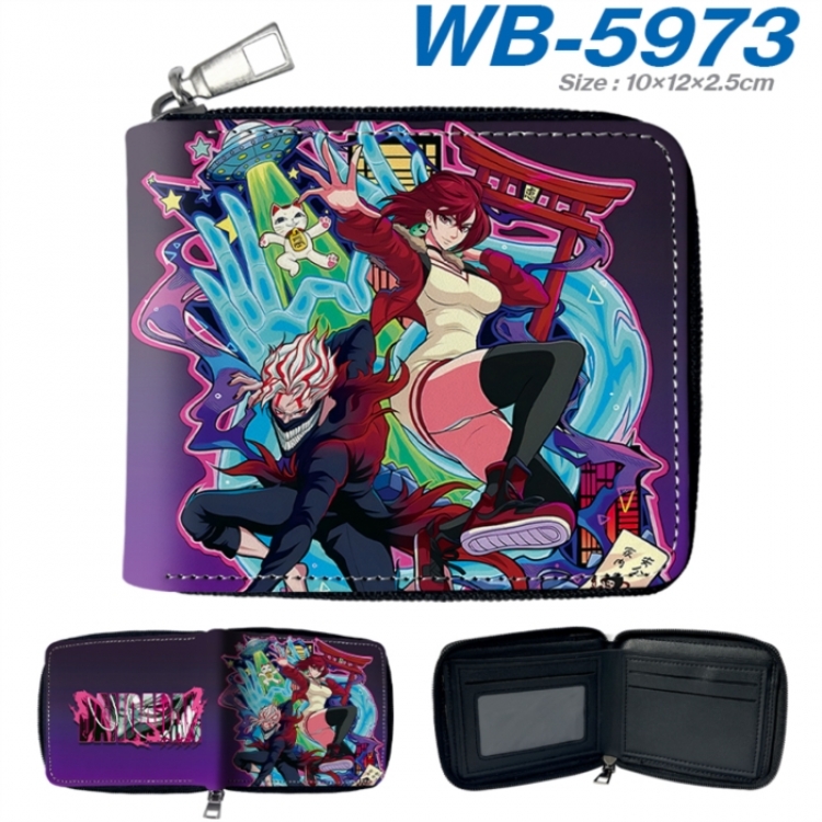 DANDADAN Anime color short full zip folding wallet 10x12x2.5cm