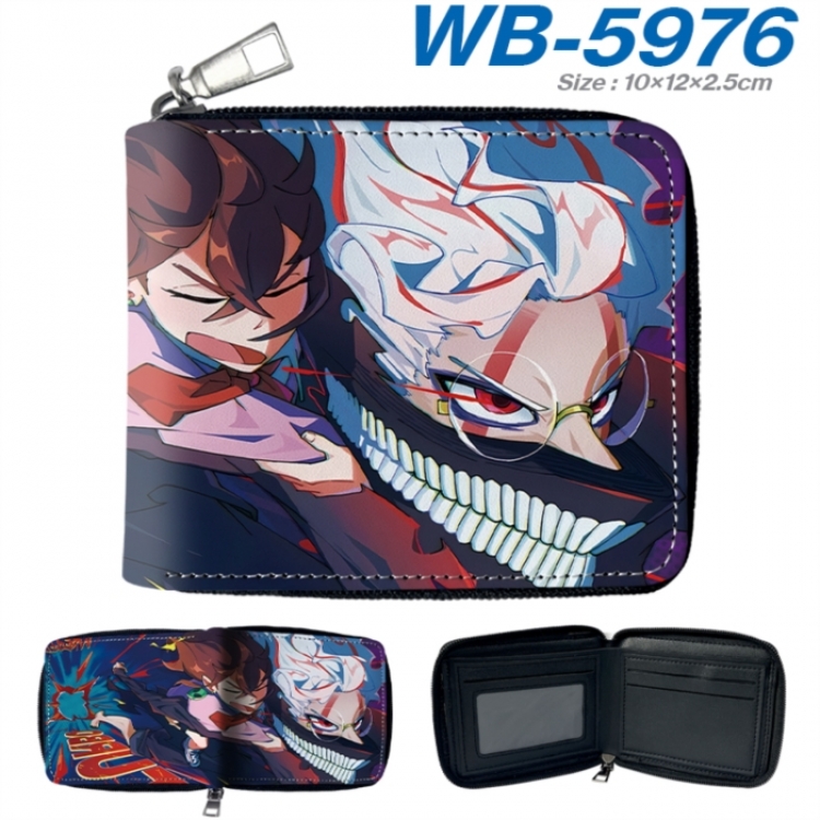 DANDADAN Anime color short full zip folding wallet 10x12x2.5cm