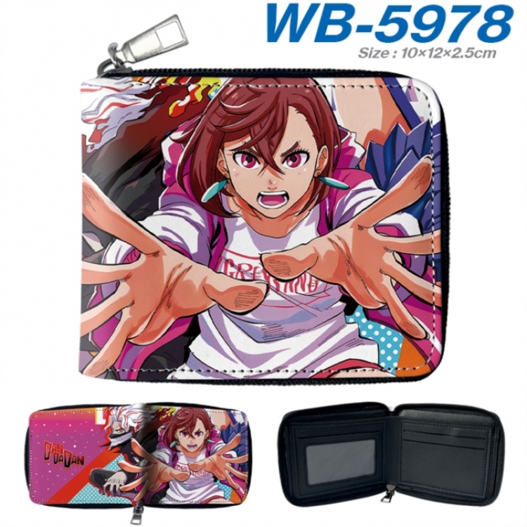 DANDADAN Anime color short full zip folding wallet 10x12x2.5cm