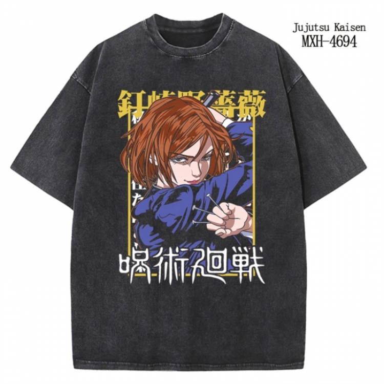 Jujutsu Kaisen Anime peripheral pure cotton washed and worn T-shirt from S to 4XL
