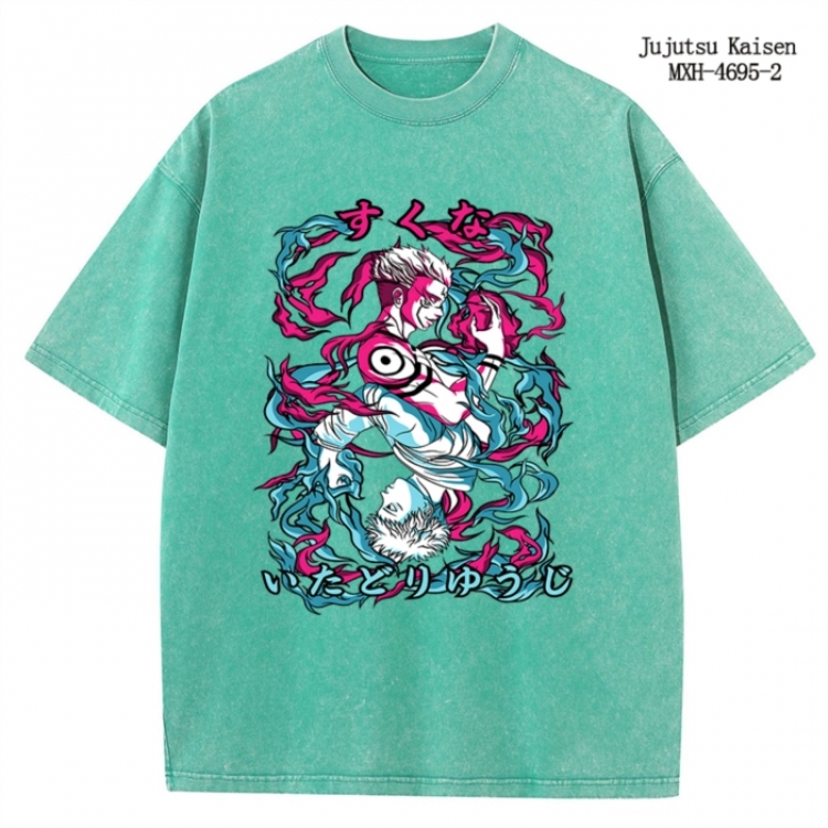 Jujutsu Kaisen Anime peripheral pure cotton washed and worn T-shirt from S to 4XL