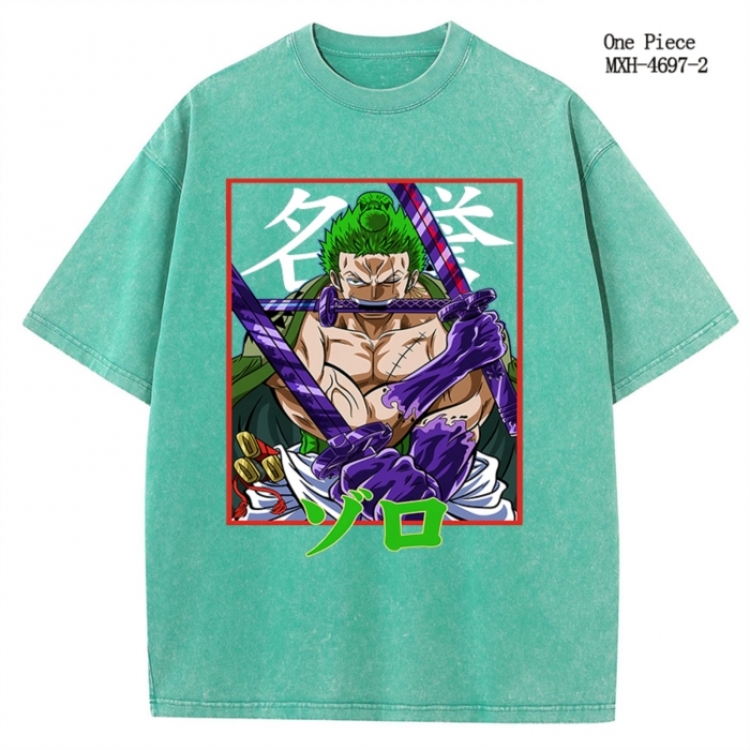 One Piece Anime peripheral pure cotton washed and worn T-shirt from S to 4XL