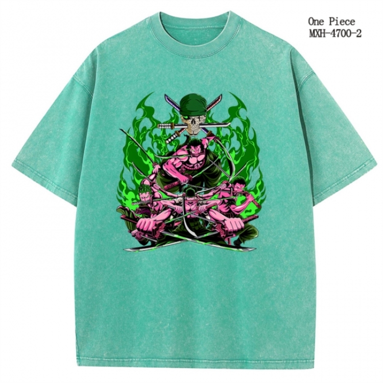 One Piece Anime peripheral pure cotton washed and worn T-shirt from S to 4XL