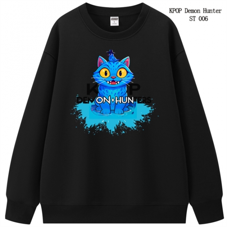 K-Pop Demon Hunters anime merchandise thick cotton round neck hoodie from S to 3XL