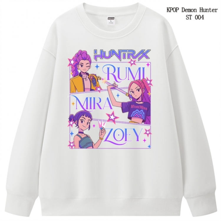 K-Pop Demon Hunters anime merchandise thick cotton round neck hoodie from S to 3XL