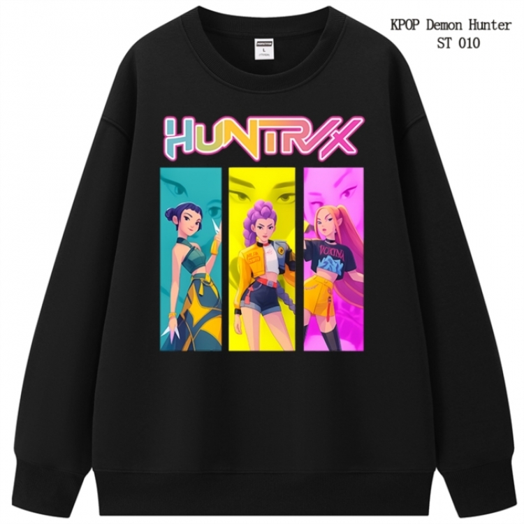 K-Pop Demon Hunters anime merchandise thick cotton round neck hoodie from S to 3XL