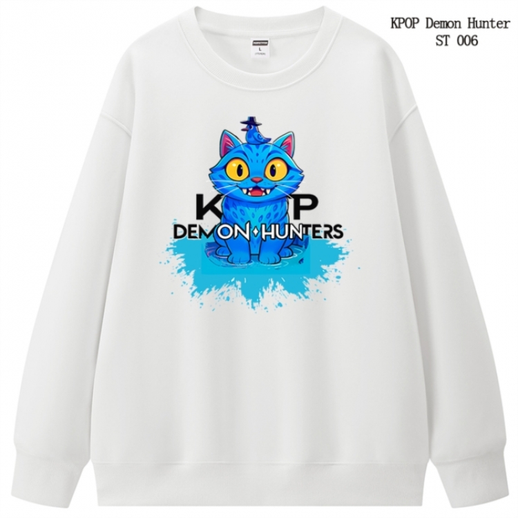 K-Pop Demon Hunters anime merchandise thick cotton round neck hoodie from S to 3XL