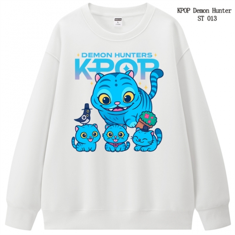 K-Pop Demon Hunters anime merchandise thick cotton round neck hoodie from S to 3XL
