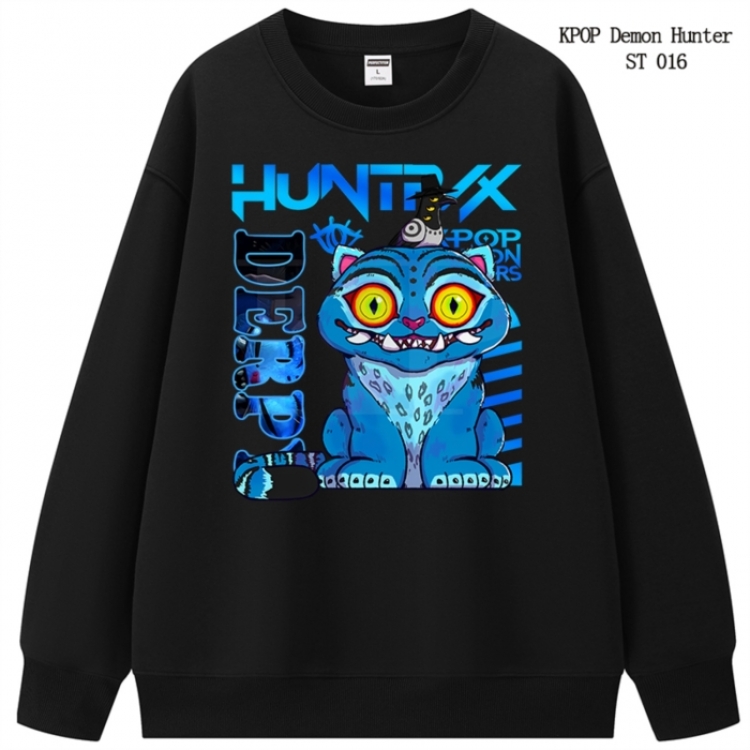 K-Pop Demon Hunters anime merchandise thick cotton round neck hoodie from S to 3XL