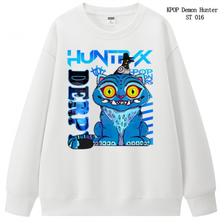 K-Pop Demon Hunters anime merchandise thick cotton round neck hoodie from S to 3XL