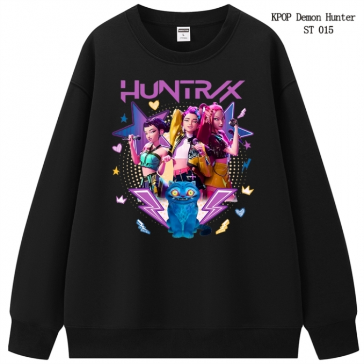 K-Pop Demon Hunters anime merchandise thick cotton round neck hoodie from S to 3XL