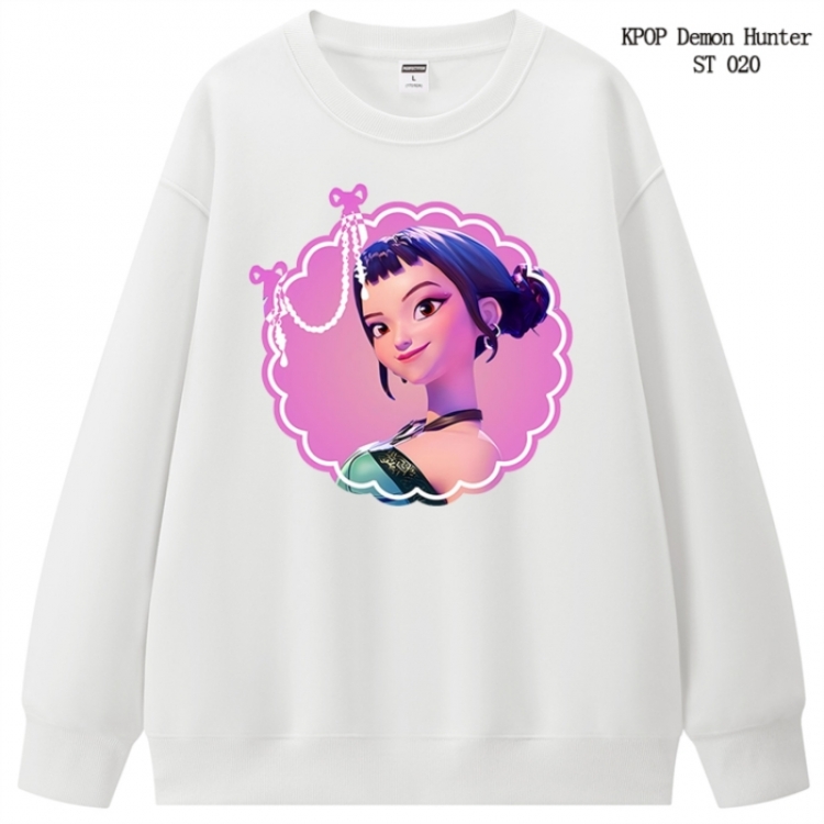 K-Pop Demon Hunters anime merchandise thick cotton round neck hoodie from S to 3XL