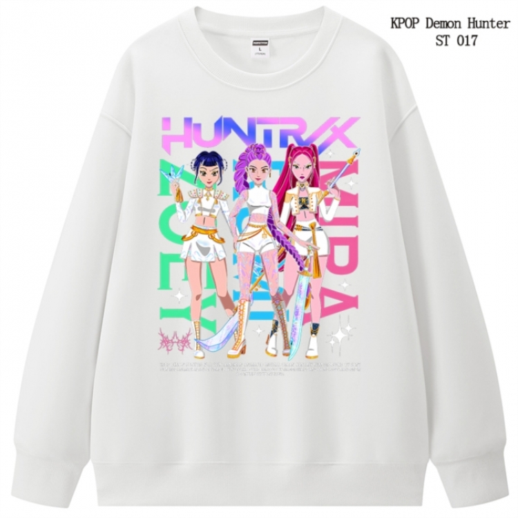 K-Pop Demon Hunters anime merchandise thick cotton round neck hoodie from S to 3XL