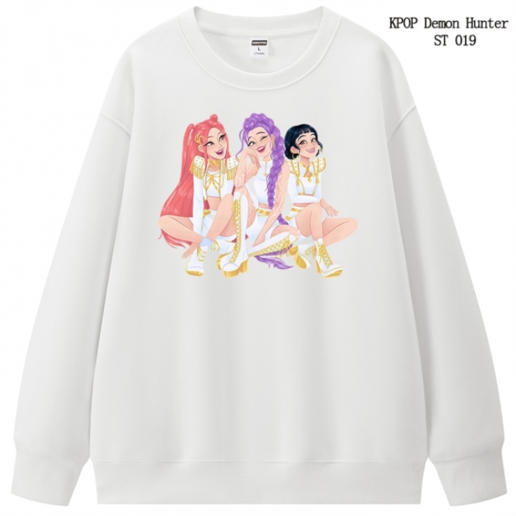 K-Pop Demon Hunters anime merchandise thick cotton round neck hoodie from S to 3XL