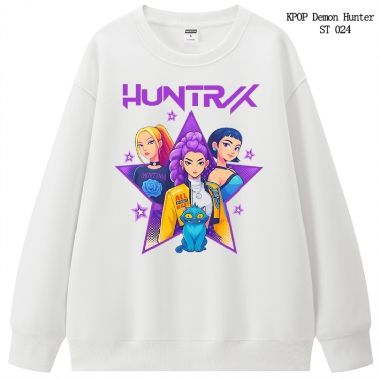 K-Pop Demon Hunters anime merchandise thick cotton round neck hoodie from S to 3XL