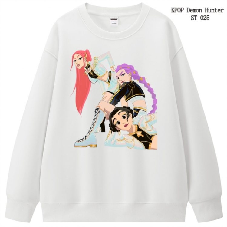 K-Pop Demon Hunters anime merchandise thick cotton round neck hoodie from S to 3XL