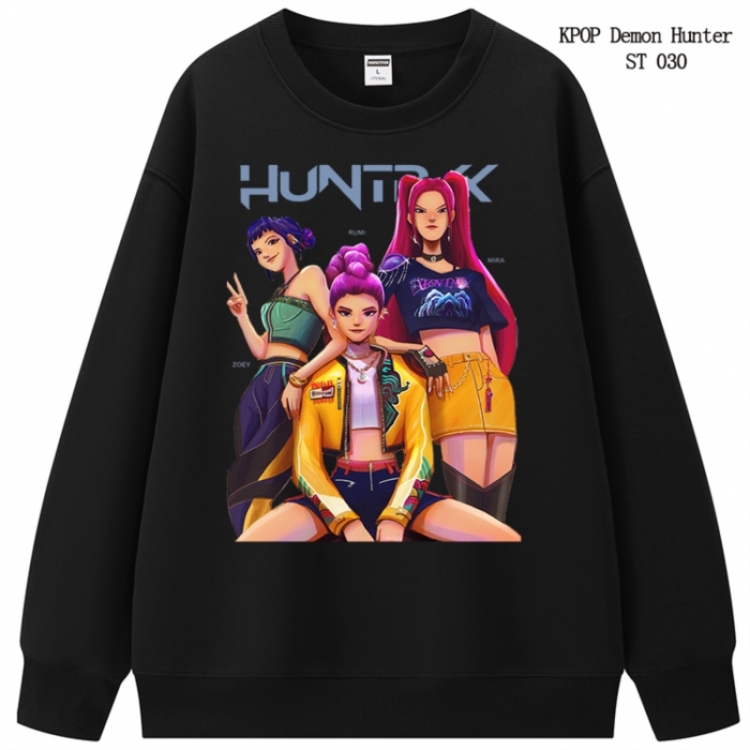 K-Pop Demon Hunters anime merchandise thick cotton round neck hoodie from S to 3XL