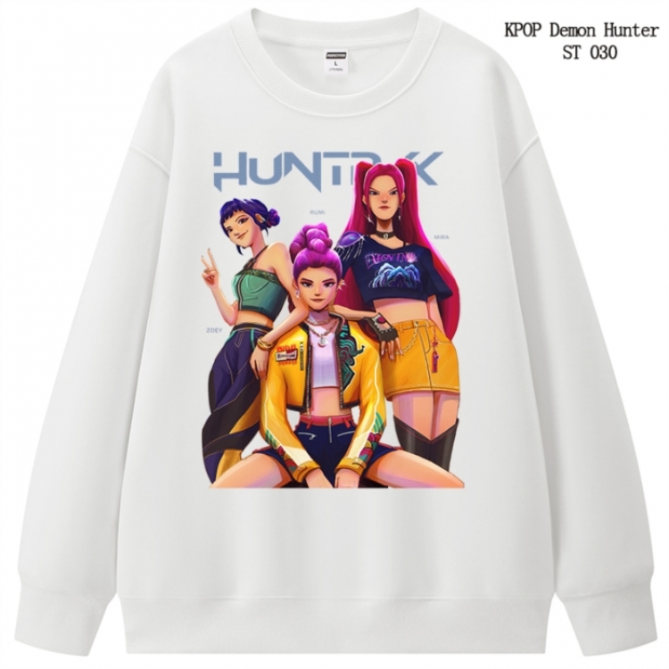 K-Pop Demon Hunters anime merchandise thick cotton round neck hoodie from S to 3XL