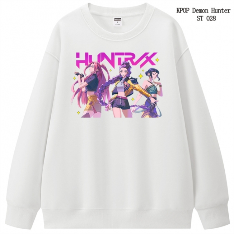 K-Pop Demon Hunters anime merchandise thick cotton round neck hoodie from S to 3XL