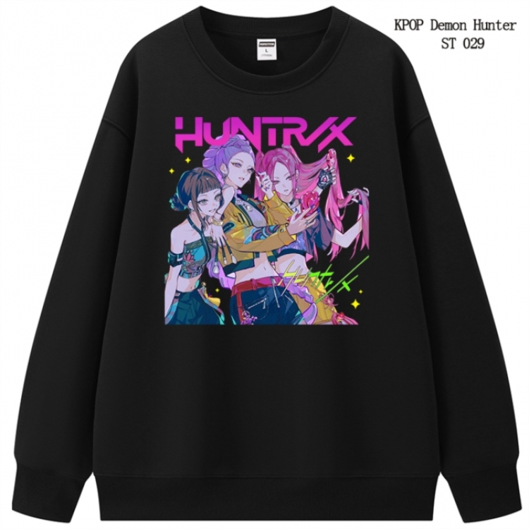K-Pop Demon Hunters anime merchandise thick cotton round neck hoodie from S to 3XL