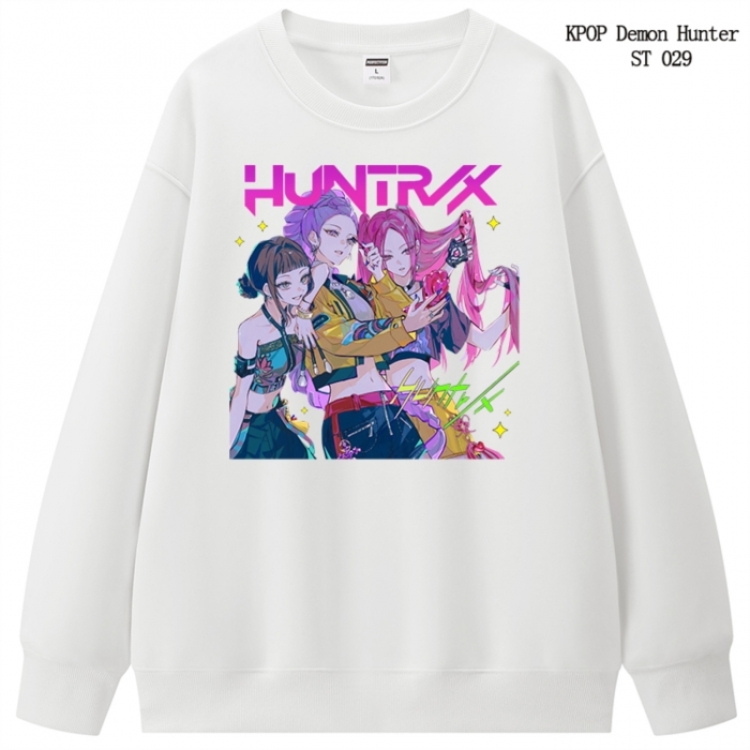 K-Pop Demon Hunters anime merchandise thick cotton round neck hoodie from S to 3XL