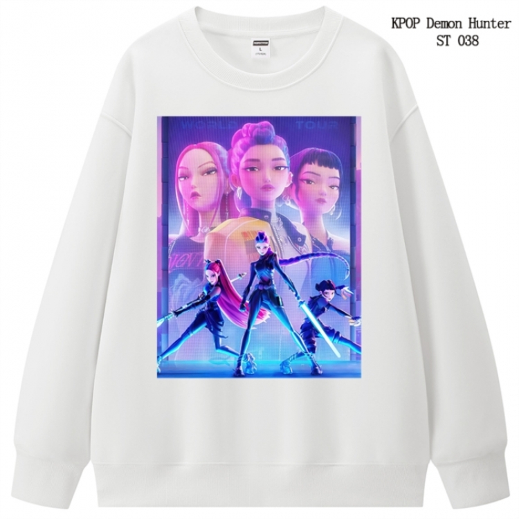 K-Pop Demon Hunters anime merchandise thick cotton round neck hoodie from S to 3XL