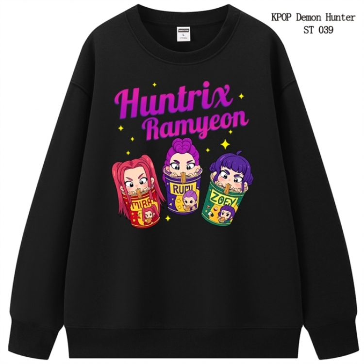 K-Pop Demon Hunters anime merchandise thick cotton round neck hoodie from S to 3XL