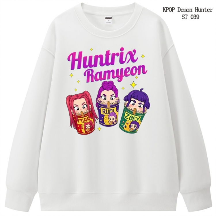 K-Pop Demon Hunters anime merchandise thick cotton round neck hoodie from S to 3XL