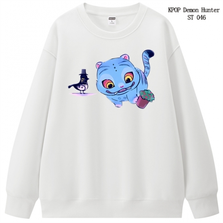 K-Pop Demon Hunters anime merchandise thick cotton round neck hoodie from S to 3XL