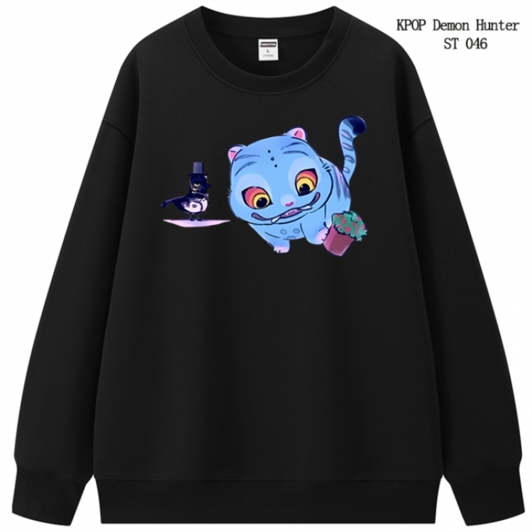 K-Pop Demon Hunters anime merchandise thick cotton round neck hoodie from S to 3XL