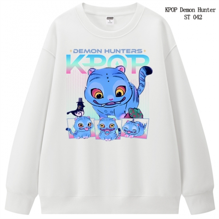 K-Pop Demon Hunters anime merchandise thick cotton round neck hoodie from S to 3XL