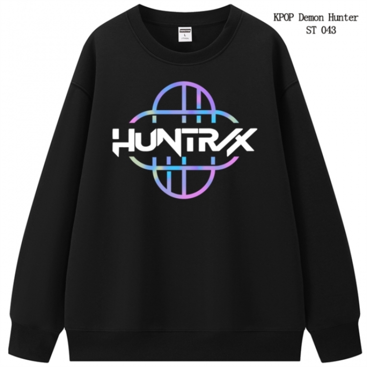 K-Pop Demon Hunters anime merchandise thick cotton round neck hoodie from S to 3XL