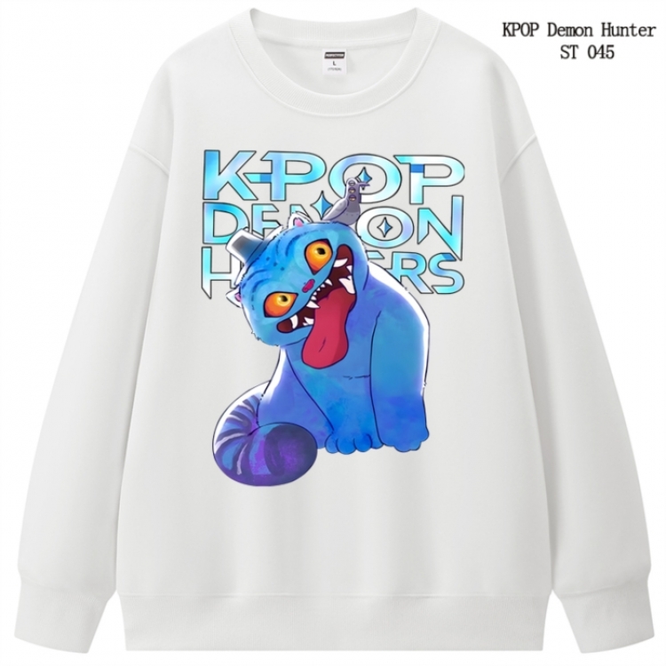 K-Pop Demon Hunters anime merchandise thick cotton round neck hoodie from S to 3XL