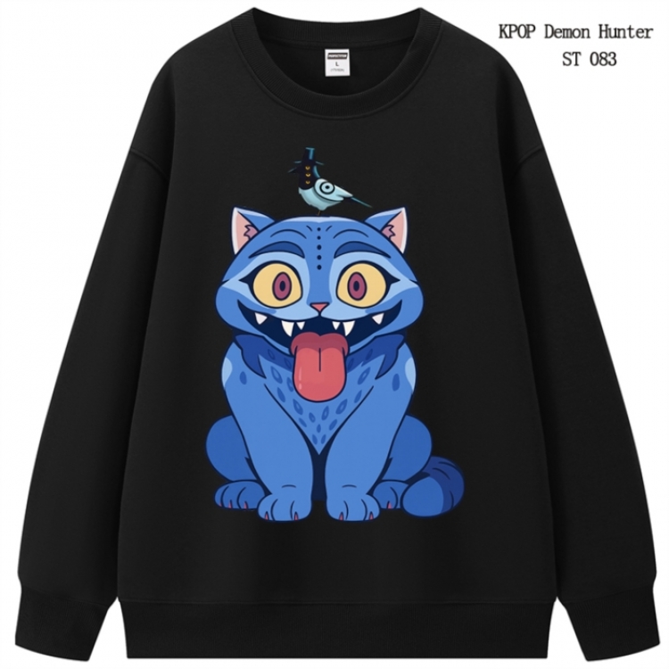 K-Pop Demon Hunters anime merchandise thick cotton round neck hoodie from S to 3XL
