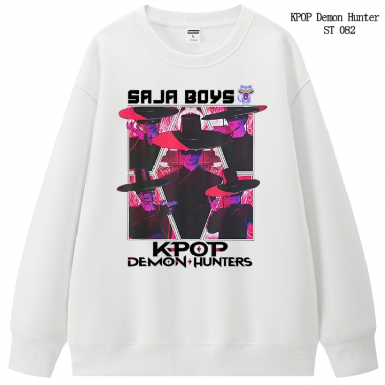 K-Pop Demon Hunters anime merchandise thick cotton round neck hoodie from S to 3XL