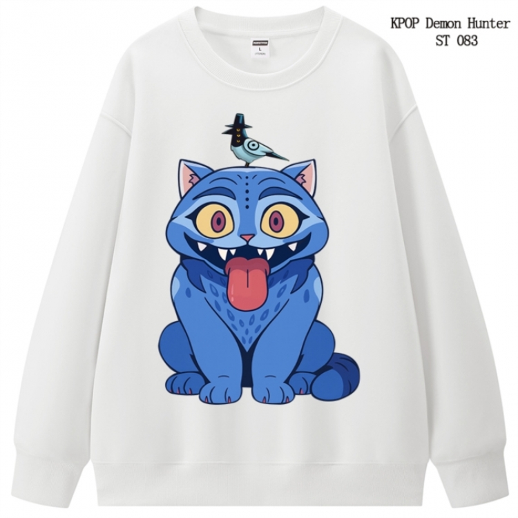 K-Pop Demon Hunters anime merchandise thick cotton round neck hoodie from S to 3XL