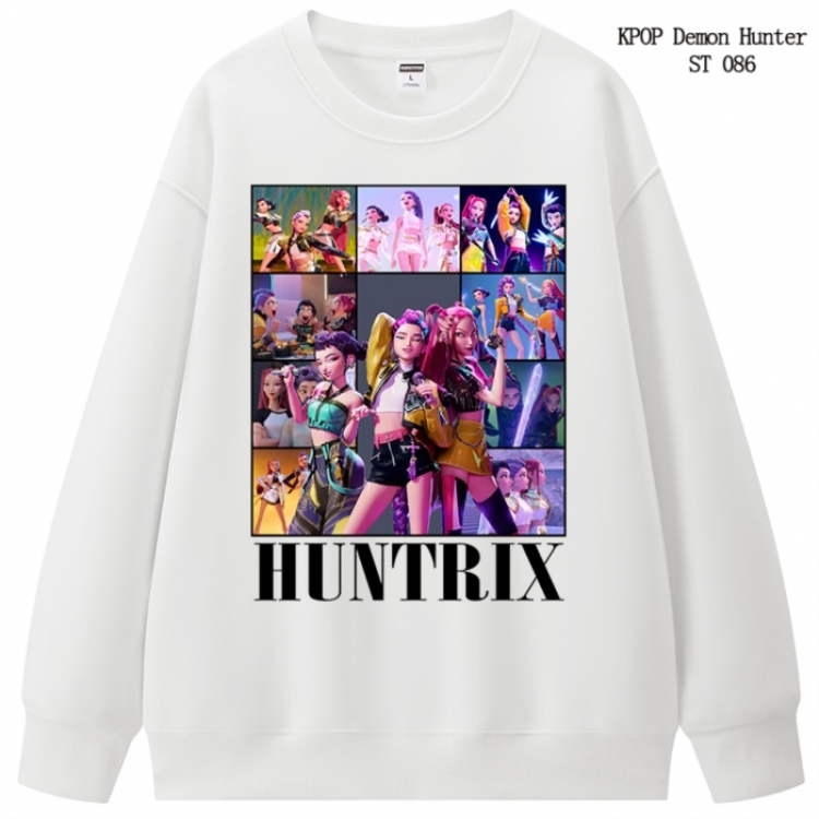 K-Pop Demon Hunters anime merchandise thick cotton round neck hoodie from S to 3XL