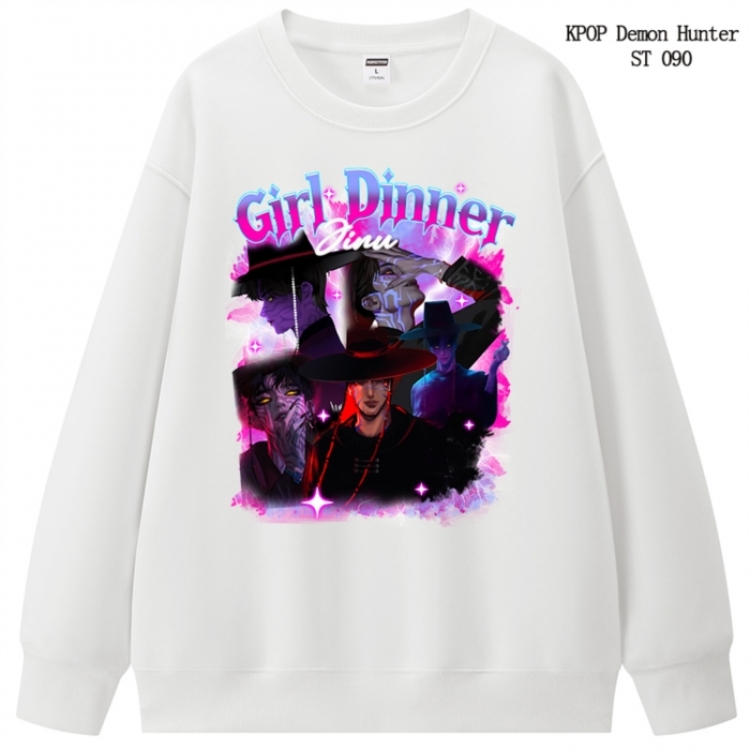 K-Pop Demon Hunters anime merchandise thick cotton round neck hoodie from S to 3XL