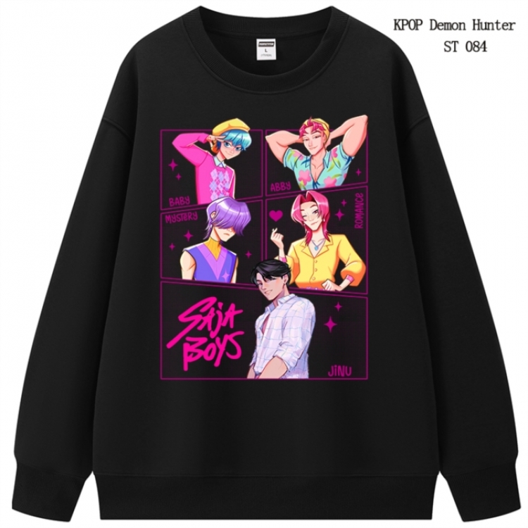 K-Pop Demon Hunters anime merchandise thick cotton round neck hoodie from S to 3XL