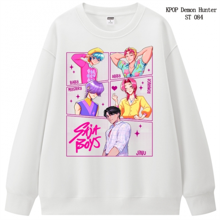 K-Pop Demon Hunters anime merchandise thick cotton round neck hoodie from S to 3XL