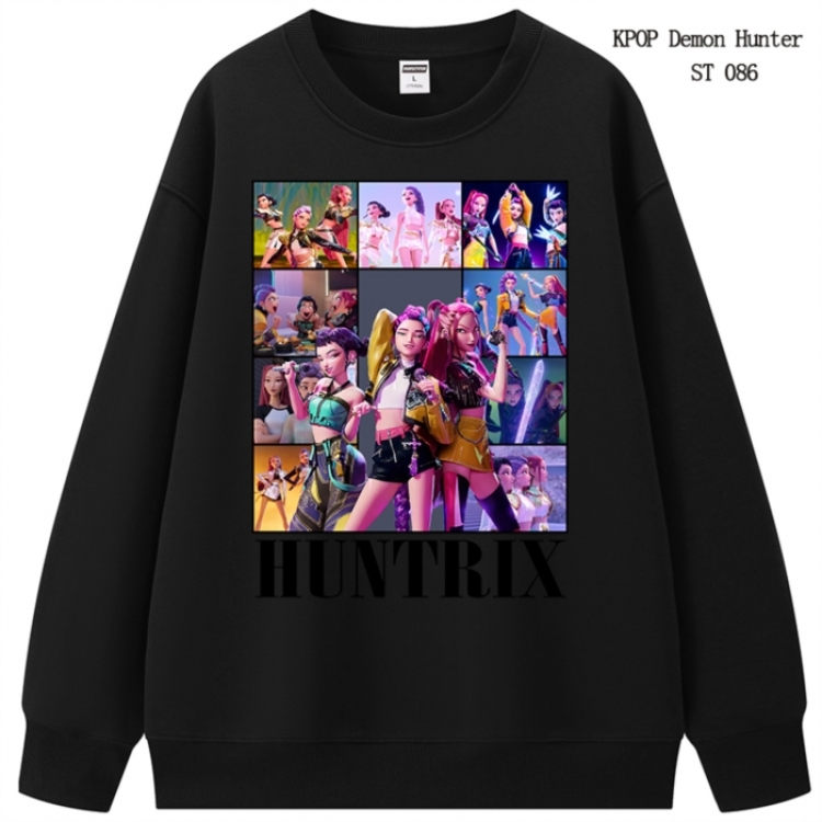 K-Pop Demon Hunters anime merchandise thick cotton round neck hoodie from S to 3XL
