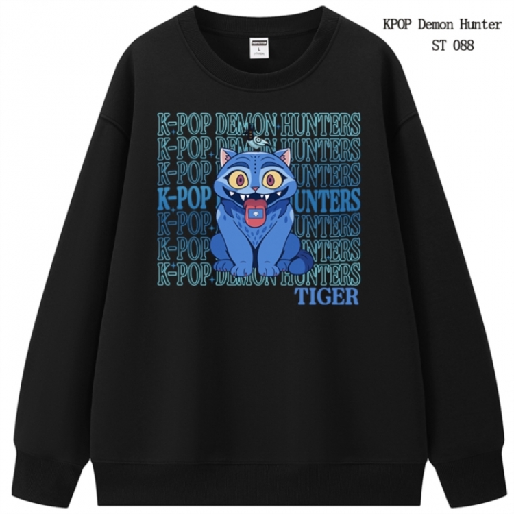 K-Pop Demon Hunters anime merchandise thick cotton round neck hoodie from S to 3XL
