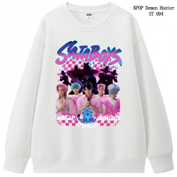 K-Pop Demon Hunters anime merchandise thick cotton round neck hoodie from S to 3XL