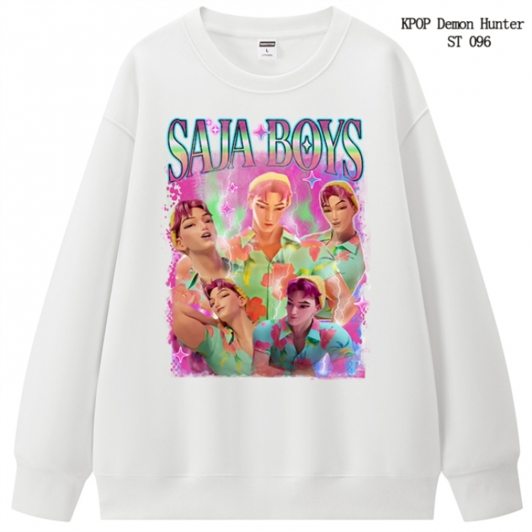 K-Pop Demon Hunters anime merchandise thick cotton round neck hoodie from S to 3XL