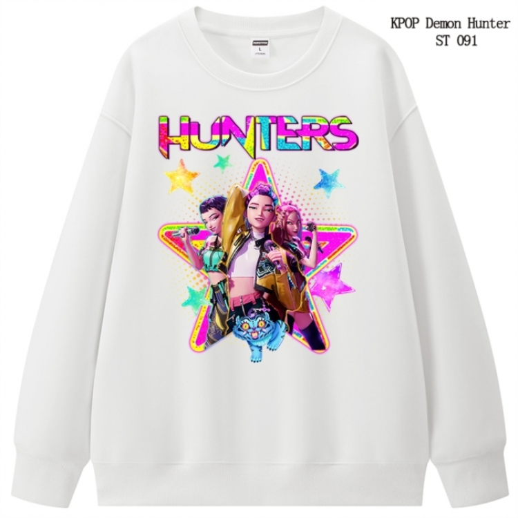 K-Pop Demon Hunters anime merchandise thick cotton round neck hoodie from S to 3XL