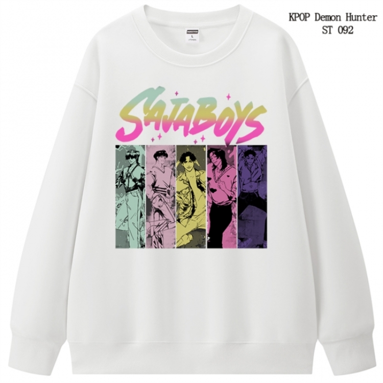 K-Pop Demon Hunters anime merchandise thick cotton round neck hoodie from S to 3XL