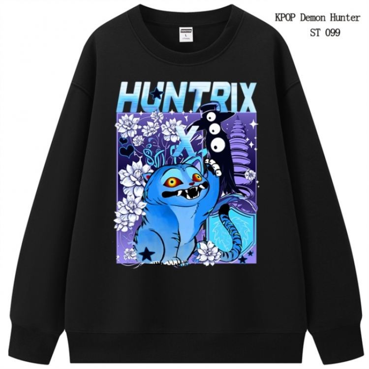 K-Pop Demon Hunters anime merchandise thick cotton round neck hoodie from S to 3XL